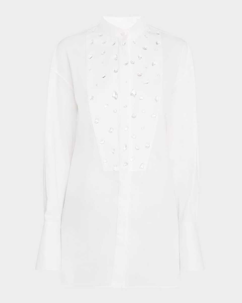 Crystal Tuxedo Blouse